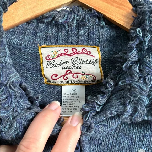 Vintage Heirloom Collectibles Snowman Christmas Zip Up Sweater - Picture 3 of 3